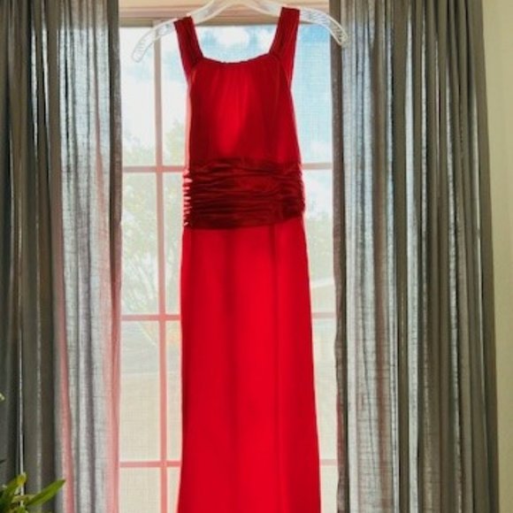 David's Bridal Coral Dress (F12732) - Picture 1 of 3